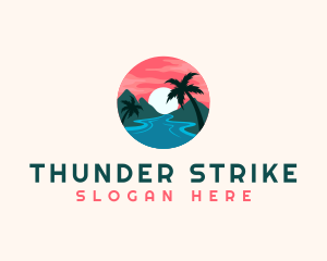 Tropical Island Resort logo design