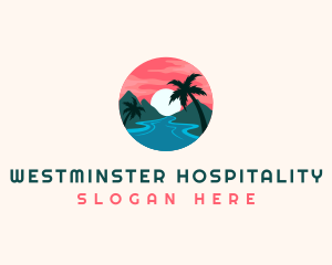 Tropical Island Resort logo design