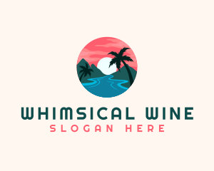 Tropical Island Resort logo design