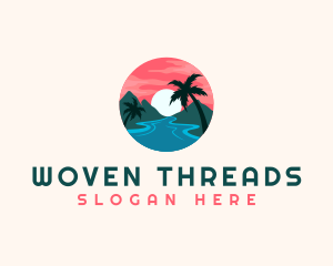 Tropical Island Resort logo design