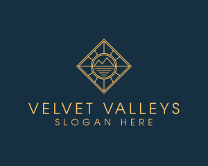 Traveler Mountain Valley logo design