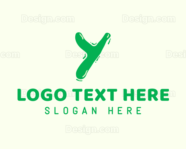 Green Liquid Letter Y Logo