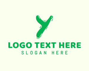 Green Liquid Letter Y logo