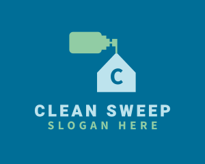 House Dispenser Cleaning logo design