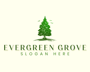 Agricultural Pine Tree logo design