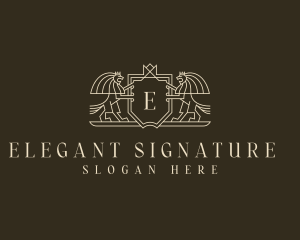 Elegant Lion Fashion logo design