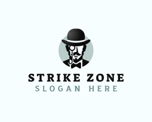 Gentleman Bowler Hat logo design