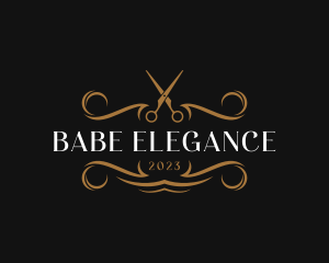 Elegant Salon Shears logo design