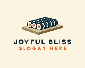 Sushi Roll Culinary Logo