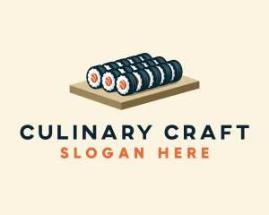 Sushi Roll Culinary logo design