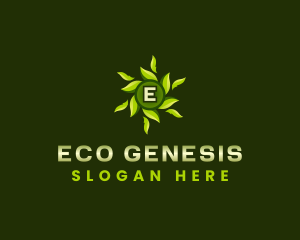 Eco Leaves Wellness logo design