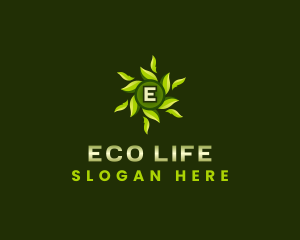 Eco Leaves Wellness logo design