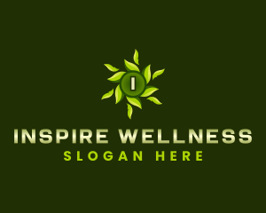 Eco Leaves Wellness logo design