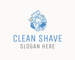 Housekeeping Cleaning Tools logo design