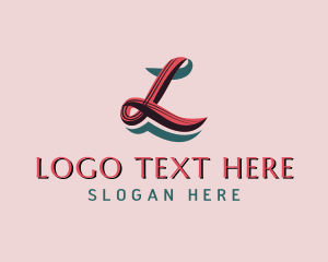 Beauty Cursive Letter L logo