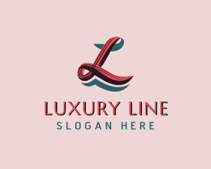 Beauty Cursive Letter L logo design