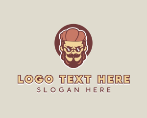 Hipster Man Beard Logo