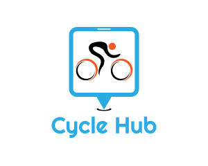 Bike Race Cyclist logo design