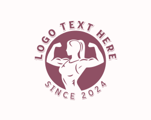 Gym Woman Fitness Logo