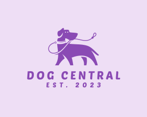 Dog Pet Leash logo design