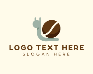Snail Coffee Bean Logo