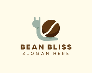Snail Coffee Bean logo design