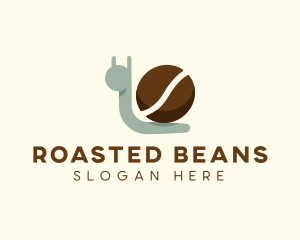 Snail Coffee Bean logo design