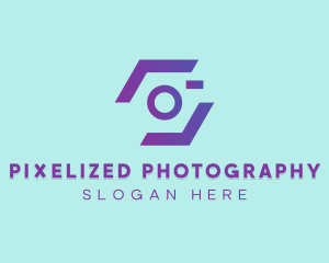 High Tech Geometric Camera logo design