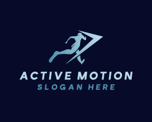 Athlete Arrow Runner logo design