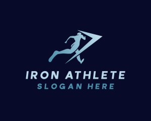 Athlete Arrow Runner logo design