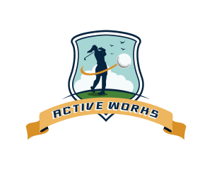 Sports Golf Player logo design