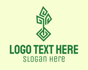 Green Geometric Tree logo