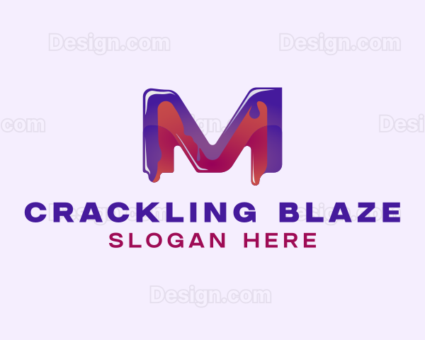 Modern Melting Paint Logo