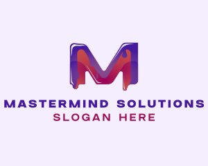 Modern Melting Paint logo design