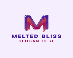 Modern Melting Paint logo design