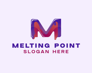 Modern Melting Paint logo design