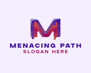 Modern Melting Paint logo design