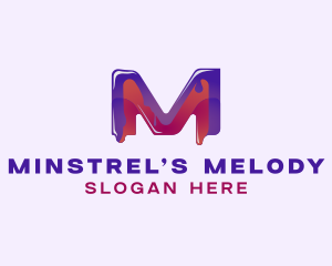 Modern Melting Paint logo design