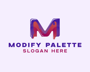 Modern Melting Paint logo design