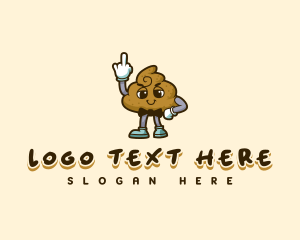 Poop Bad Finger Profanity logo