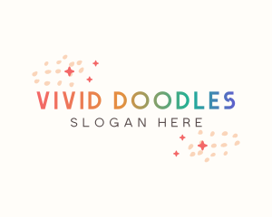 Simple Doodle Sparkles logo design