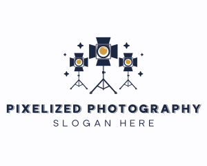 Photography Spotlight Tripod logo design