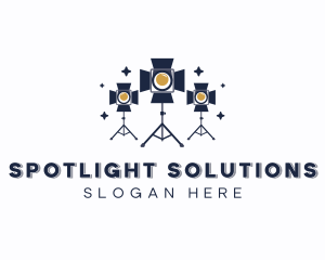 Photography Spotlight Tripod logo design