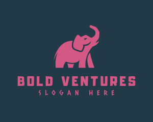 Elephant Trunk Animal logo design