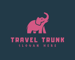 Elephant Trunk Animal logo design