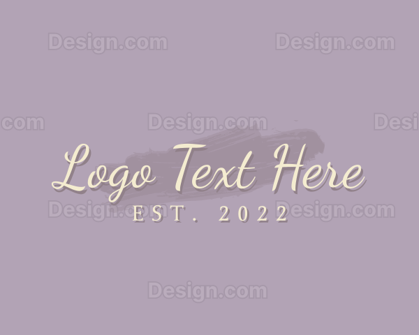 Beauty Pastel Wordmark Logo