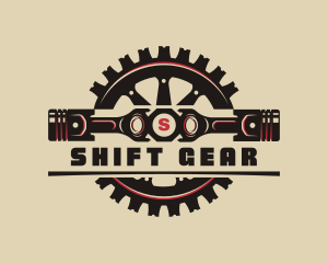 Piston Mechanic Gear logo design