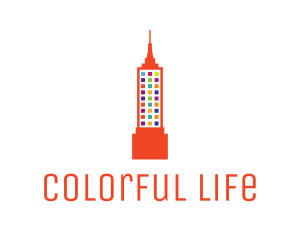 Colorful Empire State logo design