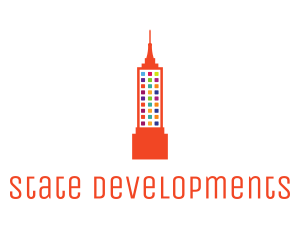 Colorful Empire State logo design