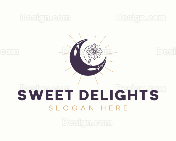 Floral Moon Florist Logo